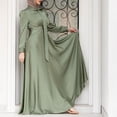 thumbnail image 2 of Formal Dresses for Women Holiday Party Womens Satin Dress Soft and Elegant Solid Long Dress Loose Casual Elegant Soft Dress for Banquet & Gala Night, 2 of 6