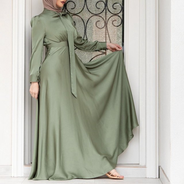 WILLBEST Robes de Demoiselle d'Honneur en Satin pour Femmes Robe Longue Douce et Solide Robe Longue Décontractée Ample