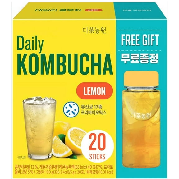 Daily Kombucha Tea Powder Lemon Flavor 20 Sticks