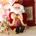 thumbnail image 2 of muñeca de franela santa navidad santa claus muñeca juguete franela sentado santa estatuilla adorno rojo MagiDeal muñeca de franela santa, 2 of 7