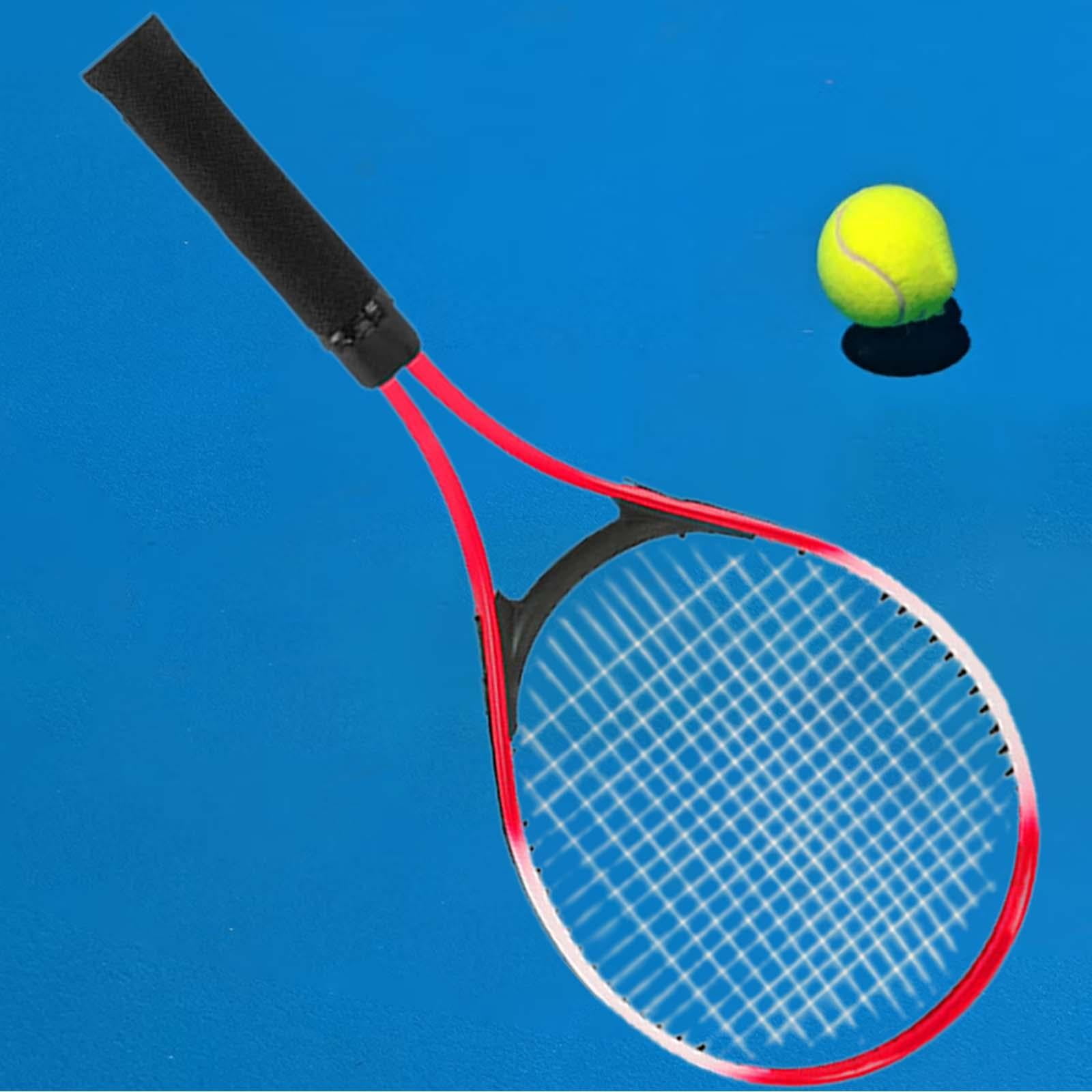 Lightweight Adults Tennis Racket Training Gear Professional Women Men Aluminum Alloy Racket Non Slip Racquet for Beginners Sports Red