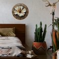 thumbnail image 7 of Wall Clock Decorative - Rustic Beige Flower Print 2D Vintage Wall Clocks Battery Operated Silent Non-Ticking for Bedroom, Living Room, Kitchen, Office, Classroom, 10 Inch, 7 of 7