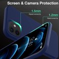 thumbnail image 4 of Shockproof Designed for iPhone 12 Mini Case, Liquid Silicone Phone Case with [Soft Anti-Scratch Microfiber Lining] Drop Protection 5.4 inch Slim Thin Cover, Navy Blue, 4 of 6