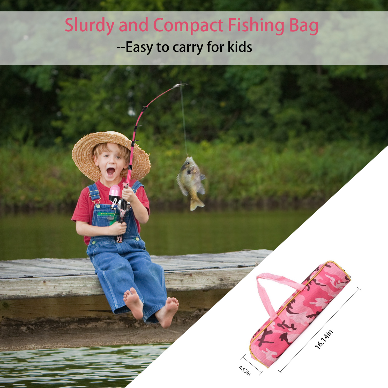 Outgoo Kids Fishing Pole with Spincast Reel, Telescopic photo 5