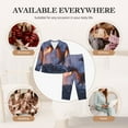 thumbnail image 7 of Honeii Winter Fire Dragon Print Women's Pajama Sets Long Sleeve Button Down Sleepwear Nightwear Soft Pjs Lounge Sets 2PCS-X-Large, 7 of 7