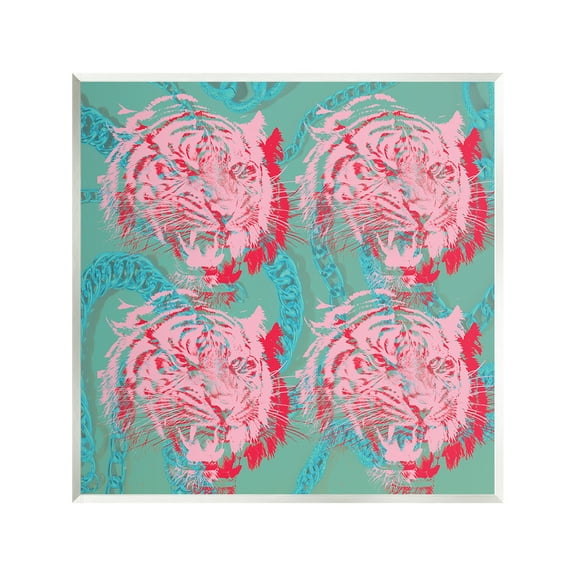Stupell Industries Abstract Tigers Pattern Animals & Insects Painting Unframed Art Print Wall Art, 12 x 12