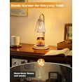 thumbnail image 6 of HH Wood Color& Clear Candle Warmer Lamp with Timer, Dimmable Candle Warmer for Jar Candles, Height Adjustable Wax Melts Warmer, Birthday Gifts for Women Mom, House Warming Gifts New Home Decor, 6 of 15
