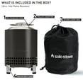 thumbnail image 3 of Solo Stove Mesa XL Tabletop Fire Pit with Stand | Low Smoke Outdoor Mini Fire for Urban & Suburbs | Fueled by Pellets or Wood, Stainless Steel, With Travel Bag, H: 8.6" x D: 7", 2.3 lbs, Ash, 3 of 9