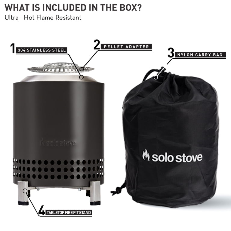 Solo Stove, Mesa XL Tabletop Fire Pit, Gray, Stainless Steel