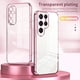 thumbnail image 2 of S 24 23 22 21 Luxury Plating Transparent Case For Samsung Galaxy S24 S23 S22 S21 Fe Plus Ultra 5g Silicone Back Cover S23fe, 2 of 5