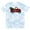 Tie Dye Blue, variant on Inktastic Merry Christmas Red Buffalo Plaid Truck with Tree T-Shirt