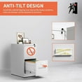 thumbnail image 5 of 2 Drawer File Cabinet with Lock, Metal Filing Cabinets for Home Office, Vertical Narrow File Cabinet Lockable Steel Storage Cabinets for Letter/Legal/F4/A4 Size, Assembly Required(White), 5 of 13