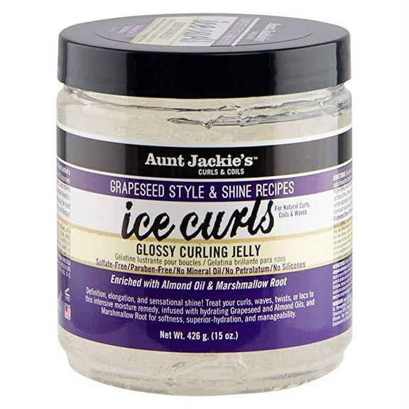 Aunt Jackie's Grapeseed Style & Shine Recipes Ice Curls Glossy Curling Jelly