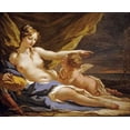 thumbnail image 2 of Pellegrini, Giovanni Antonio 18x15 Gold Ornate Wood Framed with Double Matting Museum Art Print Titled - Venus and Cupid, 2 of 4