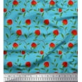 thumbnail image 1 of Soimoi Cotton Duck Fabric Leaves & Strawberry Fruits Fabric Prints By Yard 56 Inch Wide, 1 of 3