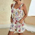 thumbnail image 2 of BUIgtTklOP no boundaries Women's Plus Size Jumpsuits Rompers for Women Summer Comfortable Casual Suspender Shorts Print Overalls with Pockets Pants, 2 of 5