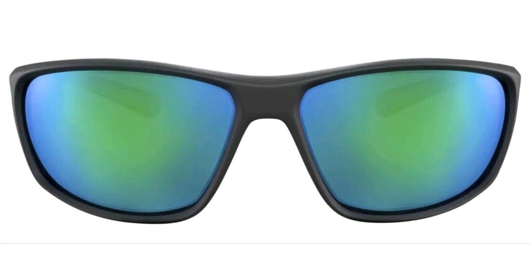 Nike Rabid Matte Black Unisex Sport Wrap Sunglasses with Green Mirror Lens - FQ4765-003