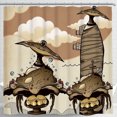 thumbnail image 1 of Whimsical Cartoon Crab Shower Curtain with Colorful Design & Playful Scene, 1 of 4