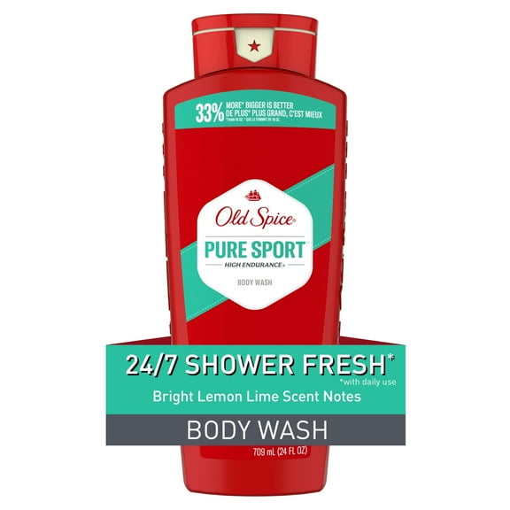 Old Spice High Endurance Men's Body Wash, Pure Sport Scent, 24 fl oz