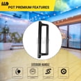thumbnail image 6 of PGT 10" Black Sliding Door Handle Set Kit with Thumb Latch Lever, and Screws | Interior or Exterior Replacement Patio Door Handle with 3-7/8" Hole Spacing | Fix Repair PGT Door Hardware, 6 of 7