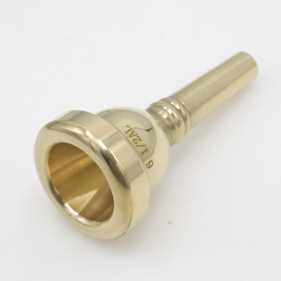 6 1/2AL Trombone Mouthpiece, Gold Plated Small Shank Mouthpiece, Euphonium Mouthpiece with Superior Sound, Excellent for Baritone and Trombone Instrument Accessories