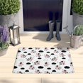 thumbnail image 2 of White Cow Cloud Pattern Flannel Non Slip Door Rugs,Washable Door Mats Indoor,Decorative Door Mats,Dirt-Resistant and Absorbent Doormat for Entrance,Bedroom,Kitchen,Bathroom,31.5x17in(80x43cm), 2 of 4