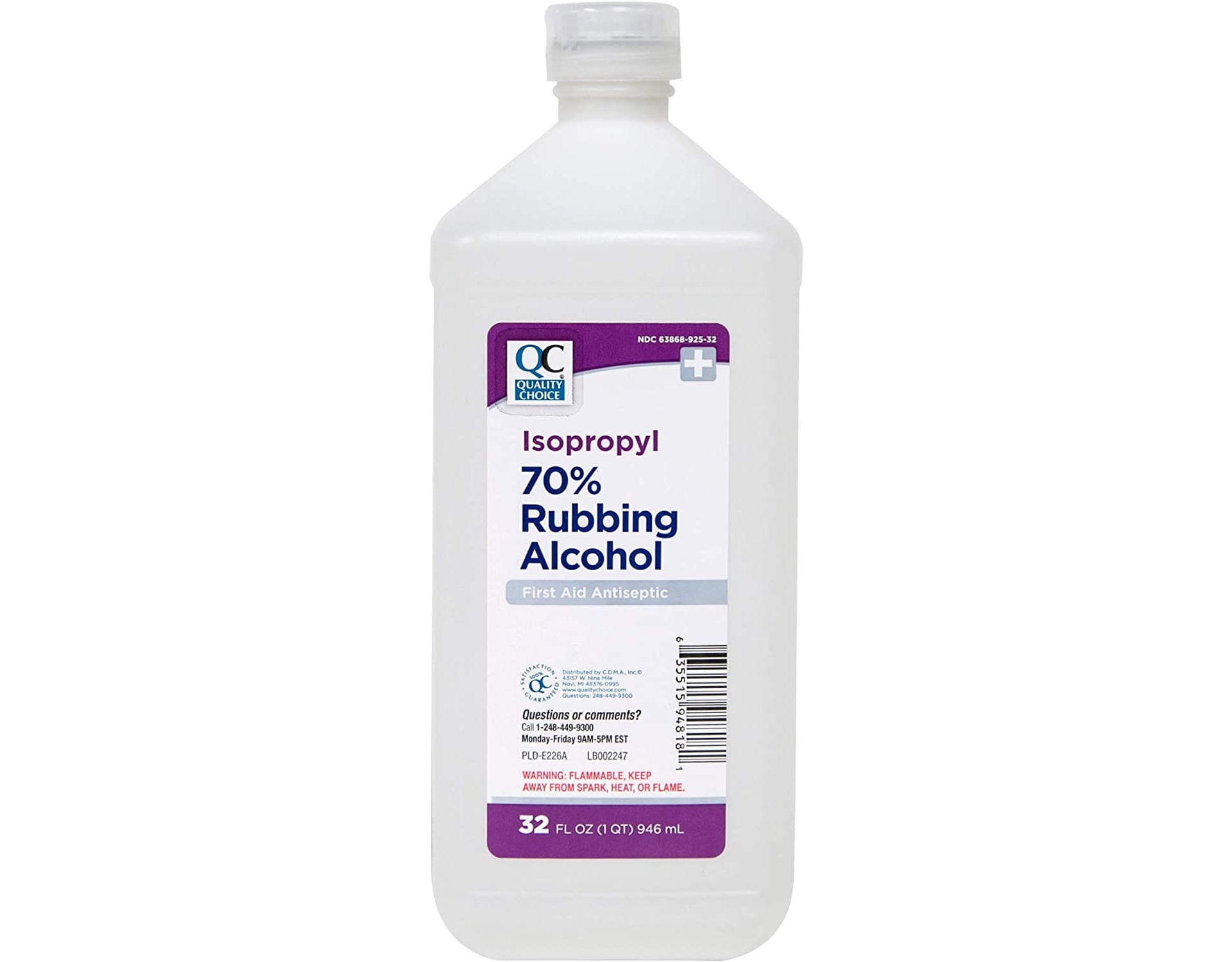 QC Alcohol Isopropyl 70 First Aid Antiseptic 32OZ