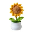 thumbnail image 2 of PONPRNGY Crochet Flowers - Artificial Sunflower Giifts for Women - Handmade Knitted Flower for Car Dashboard Decor - office Desk Home Decoration - Funny Gifts on Birthday Christmas, 2 of 7