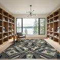 thumbnail image 2 of ODIKA 9'x12' Washable Area Rug Graphic Designer Men Print Funky Numeric Bathroom Anime Mens for Dining Room, Basement, Large Office, Non-Slip Chair-Friendly, 2 of 7