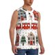 thumbnail image 2 of Fotbe Christmas Houses Men's Camiseta sin Mangas Estampada para Hombres, Playera Casual para Gimnasio, Entrenamiento, Playa-Medium, 2 of 7