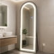 thumbnail image 1 of GAON. Espejo De Piso Cuerpo Completo De Pared Arqueado con Luz Led de 3 Tonos Decorativo con Soporte y Marco para Dormitorio Sala Comedor o Cuarto de 143cm, 1 of 8