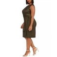 thumbnail image 3 of Taylor Women's Plus Side Ruched Dress Black Size 24W, 3 of 3