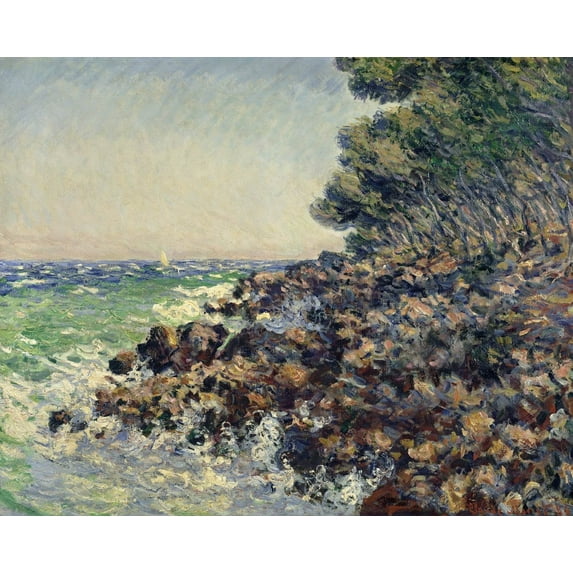 Monet "Cap Martin" (1884) Glossy Poster