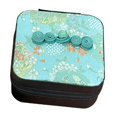 thumbnail image 4 of Caja de joyería con bordado Hinese, organizador de collares y pendientes para mujer, caja de almacenamiento de joyería de decoración novedosa para , Azul, 4 of 9