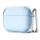 thumbnail image 1 of Svanove - Funda para Airpods 4 de plástico duro transparente, transparente, simple y lindo Airpods de 4ª generación con llavero, Girly Y2k estético moderno Airpods accesorios para mujeres y niñas, azu, 1 of 1