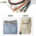 thumbnail image 4 of Women Skinny Leather Belt,Thin Waist Belt for Dresses Pants Jeans, 4 of 5