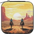 thumbnail image 2 of Coolnut Western Desert Cowboy Travel Jewelry Case for Women Girls,PU Leather Mini Jewelry Organizer Jewelry Holder, Portable Travel Jewelry Box for Earrings, Bracelets and Necklaces Women Gifts, 2 of 7