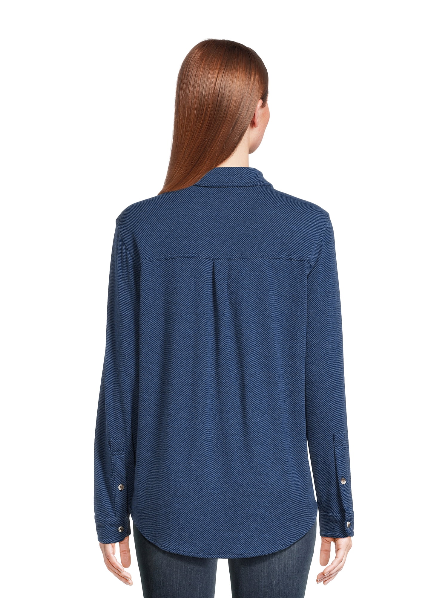 Time and Tru Women's Cozy Button Front