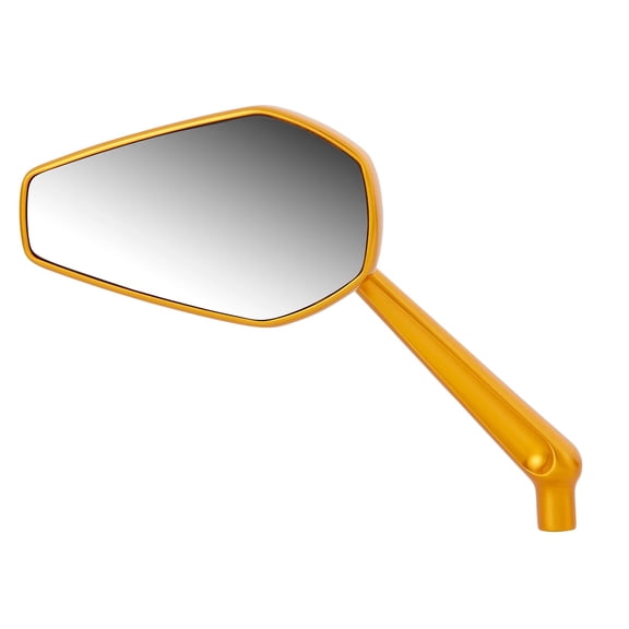 Arlen Ness Mini Stocker Billet Aluminum Gold Left Mirror (13-151)