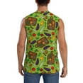 thumbnail image 4 of Haiem Men's Carrot Eggplant Print Tank Tops Summer Sleeveless Cut Off Workout T-Shirts Fitness Vest Athletic Undershirts-Small, 4 of 8
