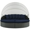 thumbnail image 3 of Modway Sojourn Aluminum Rattan Fabric Patio Daybed in Canvas/Navy, 3 of 5