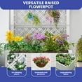 thumbnail image 4 of ModFusion 5 Ft Planter Box with Partitioner, Drainage Hole, Trellis, Lockable Rolling Wheels, for Hanging Plants, Tomato Pots Planters, Raised Garden Bed, Summer Fence, White, 4 of 10