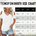 thumbnail image 2 of SHIBEVER Cold Shoulder Tops for Women Summer Short Sleeve Fashion V Neck Tshirt White Tunic Dressy Blouse Top Casual Clothing Size XL, 2 of 5