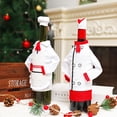 thumbnail image 2 of Envoltura de manga de botella de Navidad, ropa decorativa divertida de Chef, regalos de fiesta, vestido de vino tinto, restaurante, tienda, mesa, Kits de decoración para fiestas Estilo de botón Inteprter HA070379-01, 2 of 6