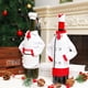 thumbnail image 4 of Envoltura de manga de botella de Navidad, ropa decorativa divertida de Chef, regalos de fiesta, vestido de vino tinto, restaurante, tienda, mesa, Kits de decoración para fiestas Estilo de botón Moyic HA070379-01, 4 of 6