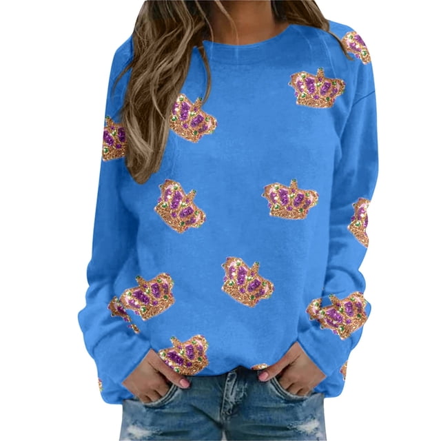 WEAIXIMIUNG Robe Chandail Midi Femmes Décontractée à Manches Longues T-Shirts Graphiques Col Rond Chandails à Enfiler Hauts pour Femmes