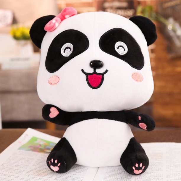 Panda de juguete Kawaii de 22CM/35CM/50CM, Animal relleno, almohada de muñeca Panda, regalo bonito personalizado, venta al por mayor, felpa suave 2023, 2340