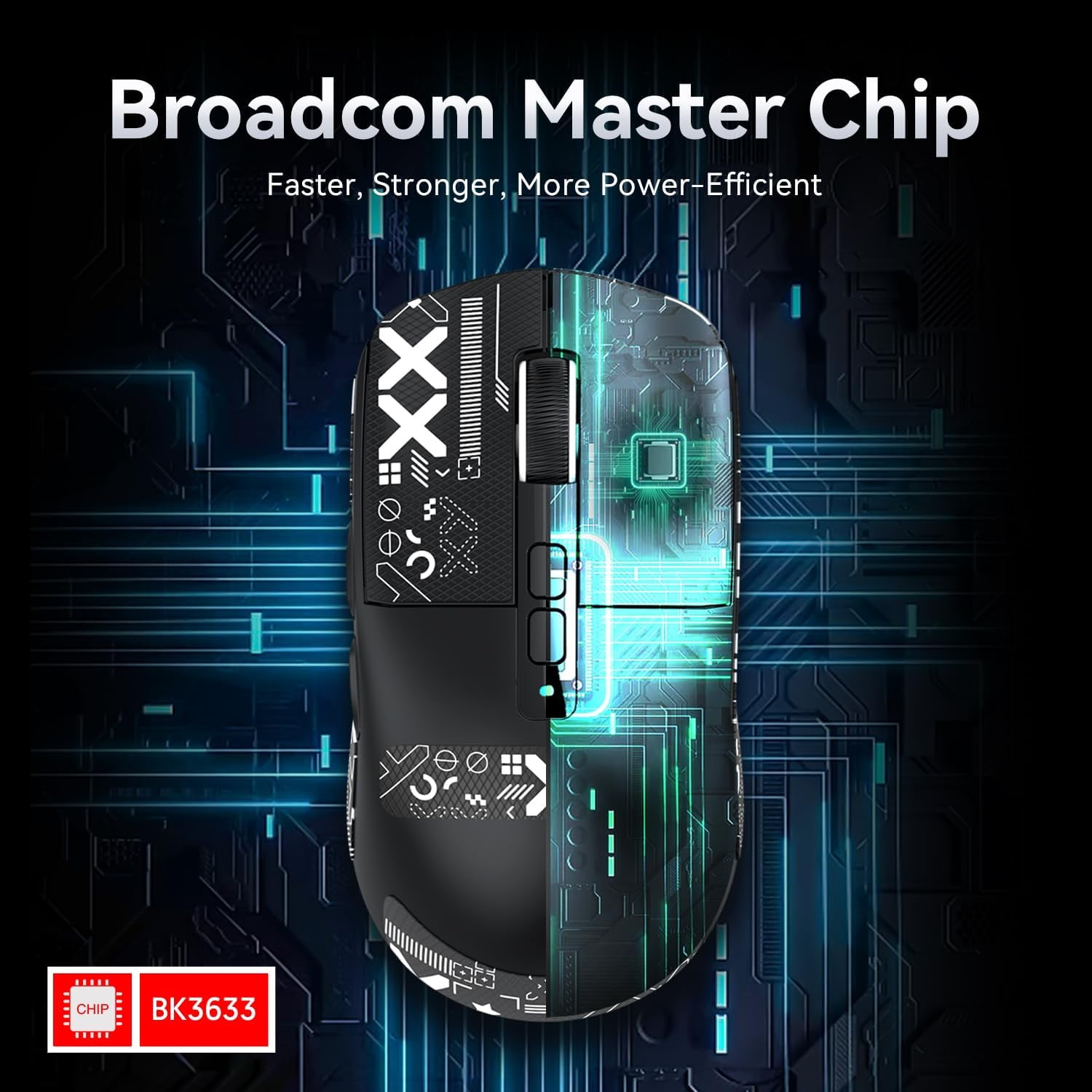 ATTACK SHARK X6 Optical USB Wireless Gaming Mouse, Black Pro