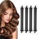 thumbnail image 1 of Solución de Estilo Sin Daño Rizadores de Cabello Sin Calor Unique Bargains Rizos Sin Calor Durante la Noche Rulos para Ondas Sin Esfuerzo Negro 4Pcs, 1 of 1