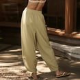thumbnail image 6 of Utoimkio Women's Wide Leg Harem Pants Summer Elastic High Waisted Casual Loose Lounge Pants for Women, 6 of 7